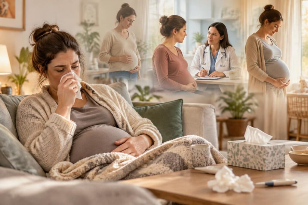 grippe pendant la grossesse : découvrez les symptômes, les risques pour la mère et le bébé, et les bons réflexes à adopter selon chaque trimestre.