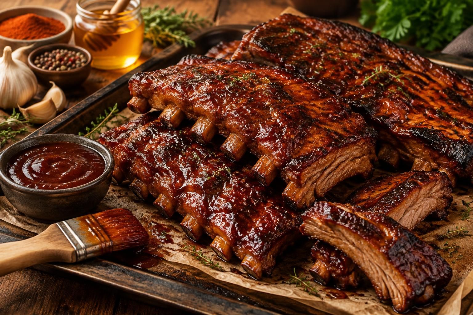découvrez comment préparer des travers de porc au four : marinades savoureuses, cuisson lente et sauce barbecue maison pour une viande tendre et caramélisée.